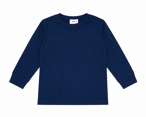 CAMISETA TÉRMICA MANGA LONGA COMFORT FOFOTINHOS - AZUL MARINHO - UNISSEX