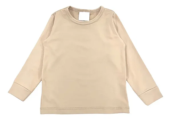 CAMISETA TÉRMICA MANGA LONGA COMFORT FOFOTINHOS - NUDE - UNISSEX