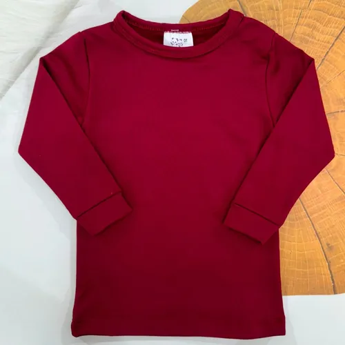 CAMISETA TÉRMICA MANGA LONGA COMFORT FOFOTINHOS - BORDÔ - UNISSEX