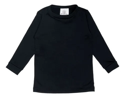 CAMISETA TÉRMICA MANGA LONGA COMFORT FOFOTINHOS - PRETO - UNISSEX