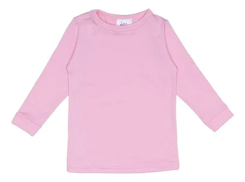 CAMISETA TÉRMICA MANGA LONGA COMFORT FOFOTINHOS - ROSA BLUSH - MENINA