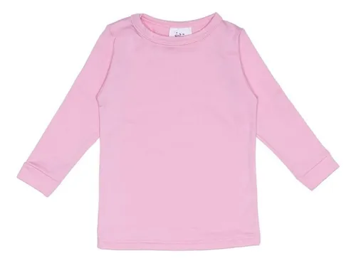 CAMISETA TÉRMICA MANGA LONGA PETTENATI FOFOTINHOS - ROSA CLARO - MENINA