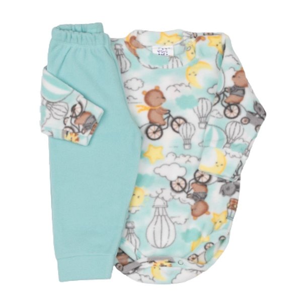 PIJAMA TÉRMICO 2 PEÇAS SOFT PETTENATI FOFOTINHOS - URSO BALÃO - MENINO