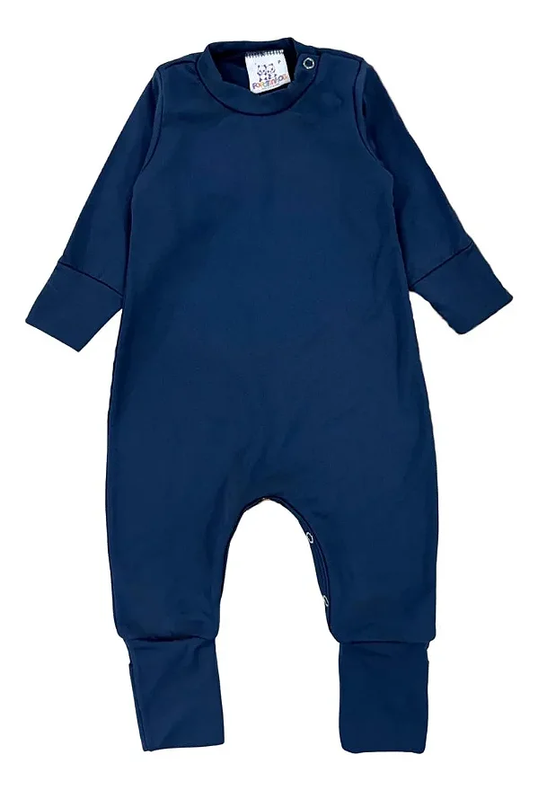 MACACÃO VIRA PÉ TÉRMICO COMFORT FOFOTINHOS - AZUL MARINHO - UNISSEX