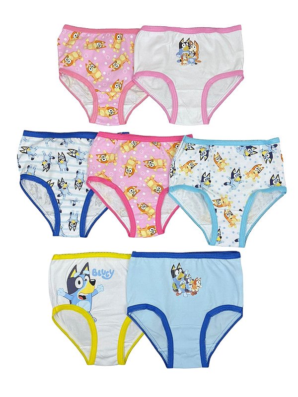 KIT 7 CALCINHAS HANDCRAFT - BLUEY - MENINA