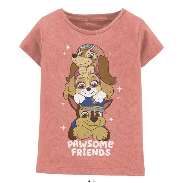 CAMISETA MANGA CURTA- NICKELODEON- PAWSOME FRIENDS- MENINA