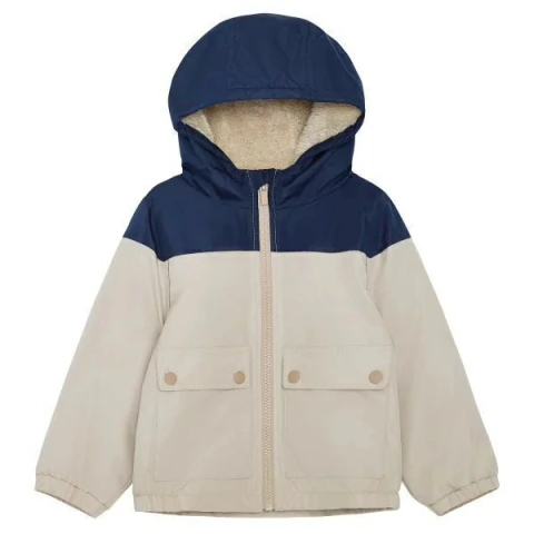JAQUETA FORRADA CARTER'S - BEGE COM AZUL MARINHO - MENINO