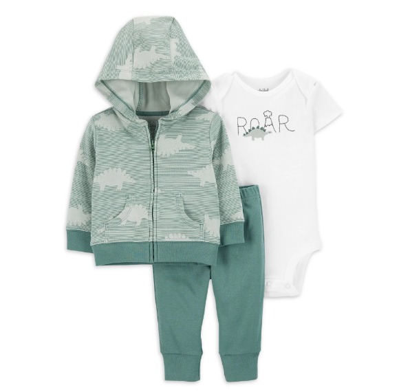 CONJUNTO 3 PEÇAS CHILD OF MINE BY CARTER´S - DINO - MENINO