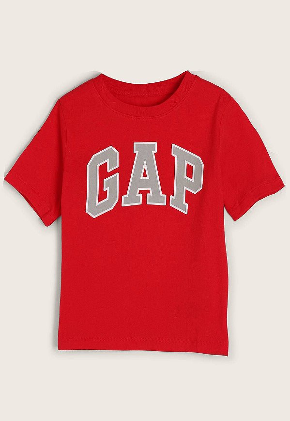 CAMISETA MANGA CURTA GAP - LOGO VERMELHO - MENINO