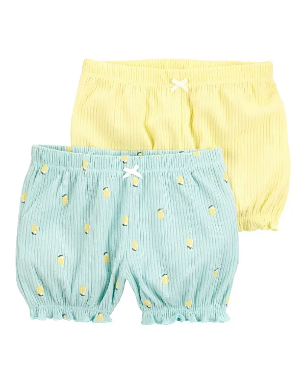KIT 2 BERMUDAS CARTER'S - LIMÃO VERDE - MENINA