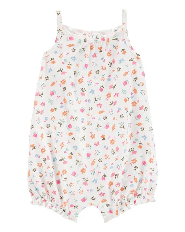 MACACÃO ROMPER CARTER'S - FLORZINHAS - MENINA