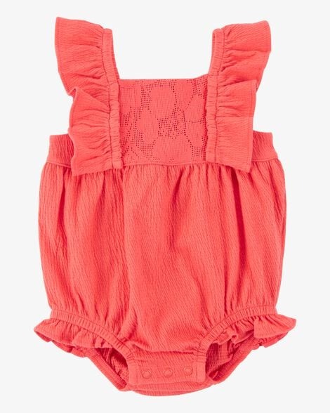 MACACÃO ROMPER CARTER'S - CORAL - MENINA