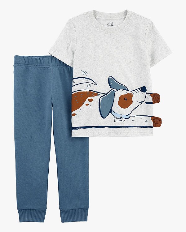 CONJUNTO 2 PEÇAS CARTER'S -CACHORRINHO- MENINO