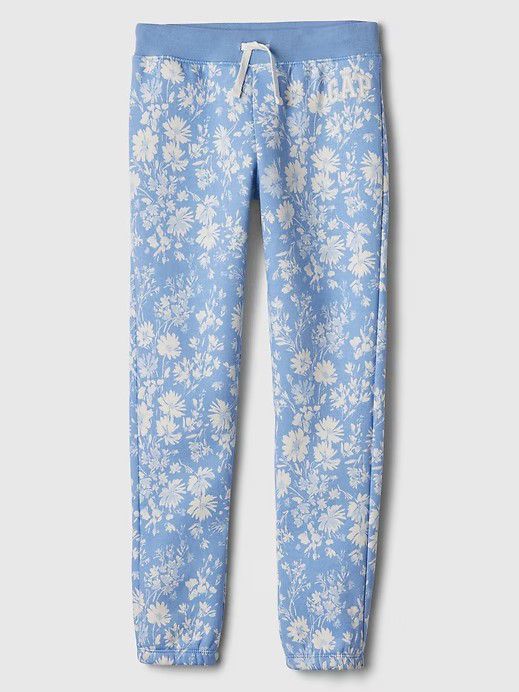 CALÇA MOLETOM GAP - FLORAL AZUL - MENINA