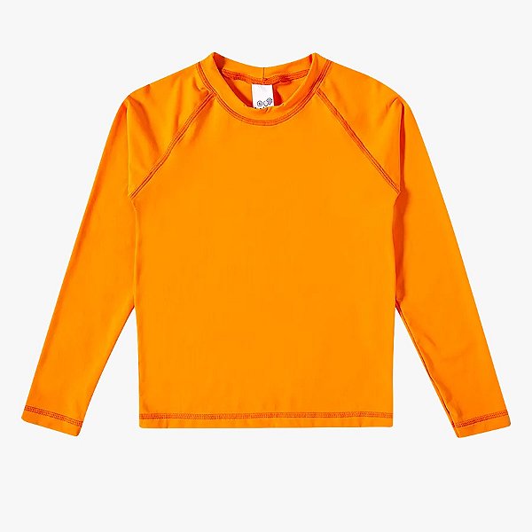 CAMISETA MODA PRAIA TIP TOP - LARANJA MEDIO- PROTEÇÃO +50UV - UNISSEX