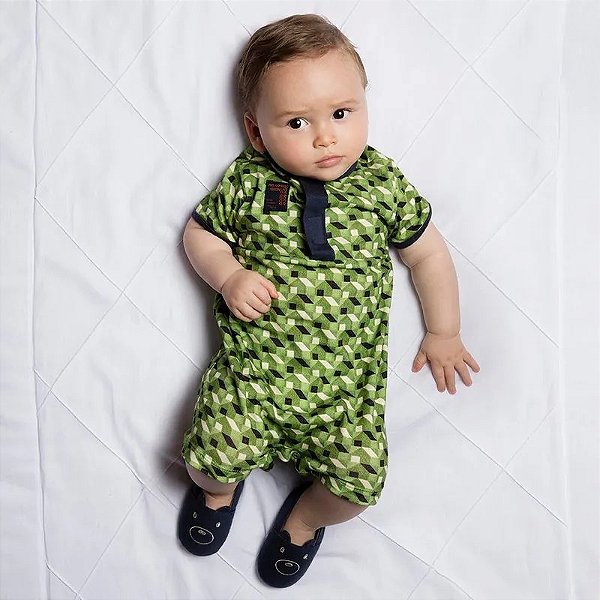 MACACÃO ROMPER GREEN - HISTÓRIAS - MENINO