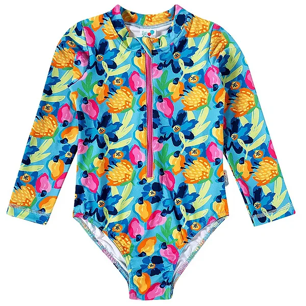 MODA PRAIA MAIÔ TIP TOP KIDS - CAJU - PROTEÇÃO UV50+ - MENINA