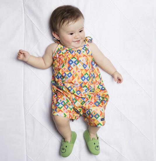 MACACÃO ROMPER GREEN BABY - BLOCOS - MENINA