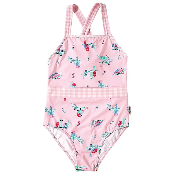 MODA PRAIA MAIÔ TIP TOP KIDS- PASSARINHO - PROTEÇÃO UV50+ - MENINA