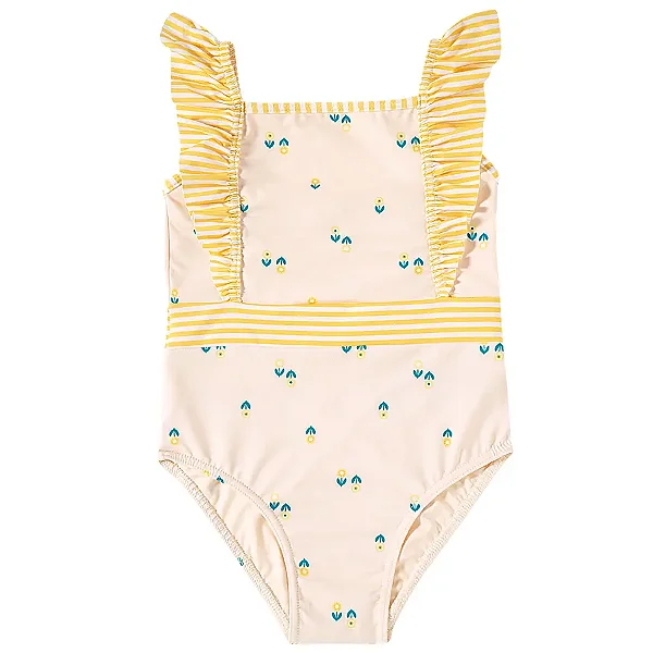 MODA PRAIA MAIÔ TIP TOP TODDLER- FLORZINHA- PROTEÇÃO UV50+ - MENINA