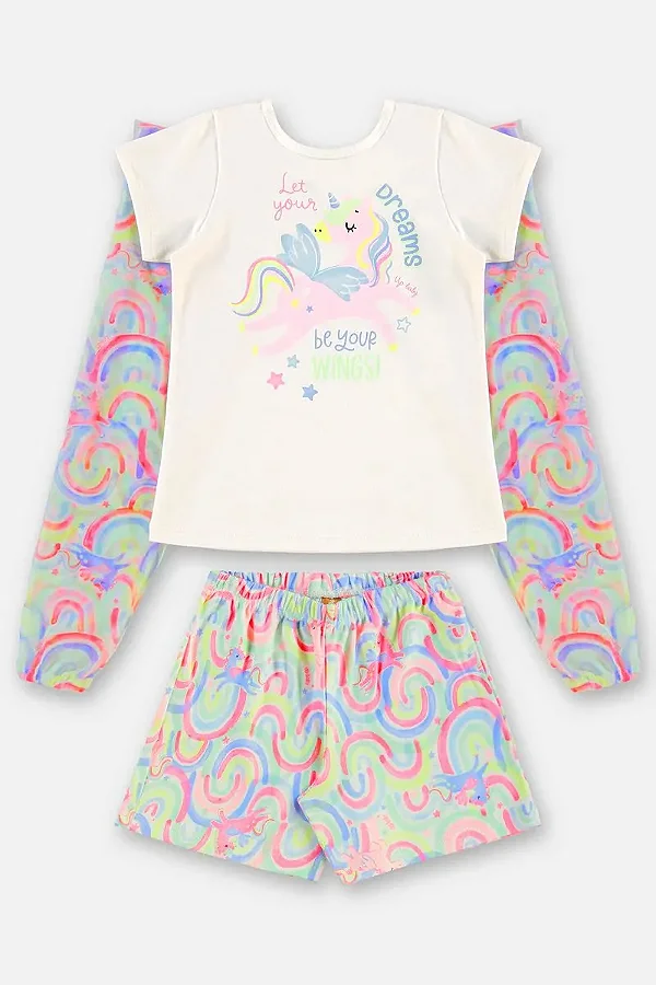 PIJAMA 2 PEÇAS UP BABY - UNICÓRNIO - MENINA