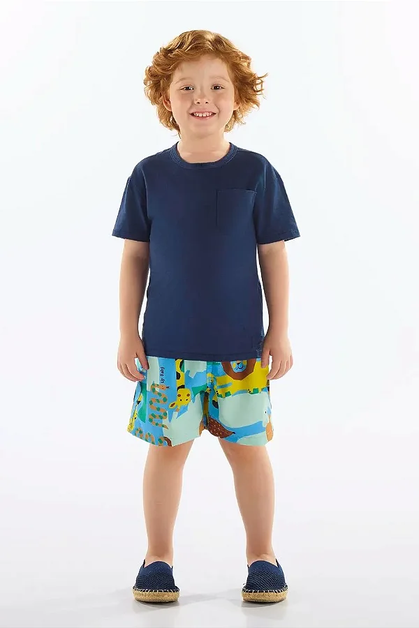 CONJUNTO VERÃO 2 PEÇAS UP BABY - ZOO - MENINO