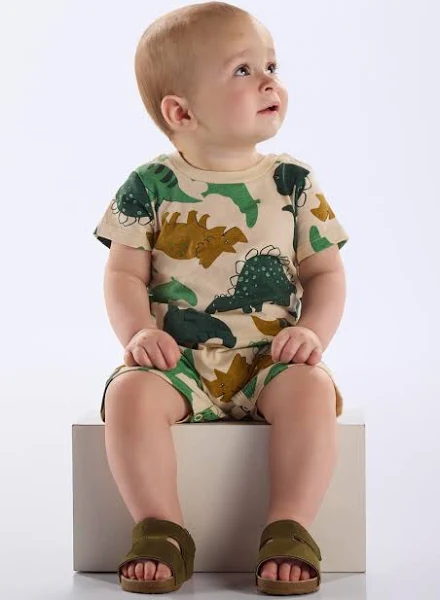 MACACÃO ROMPER UP BABY  -  DINO VERDE - MENINO