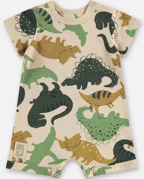 MACACÃO ROMPER UP BABY - DINO VERDE - MENINO