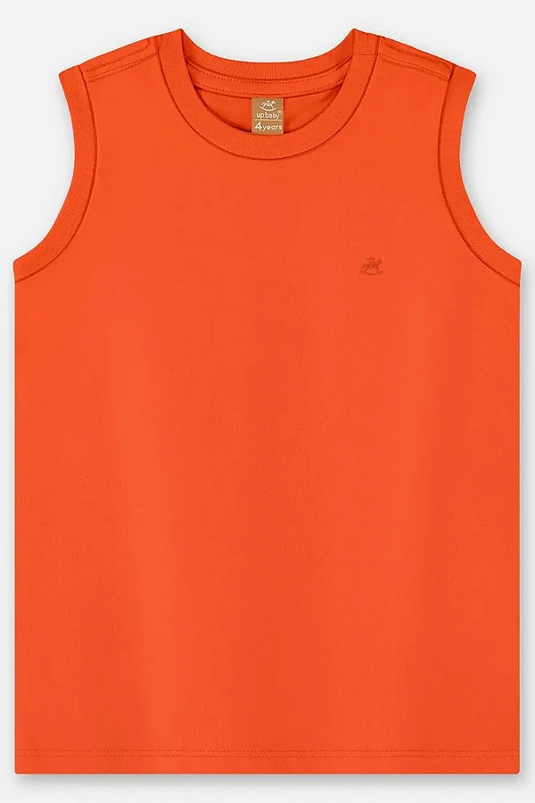 CAMISETA REGATA UP BABY - LARANJA - MENINO