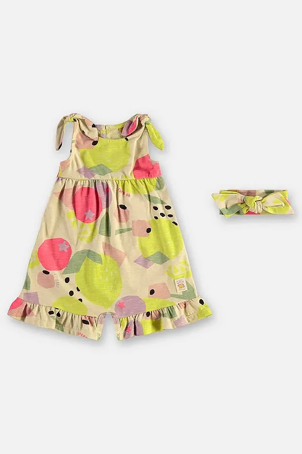 MACACÃO ROMPER UP BABY - FRUTINHAS ROSA - MENINA