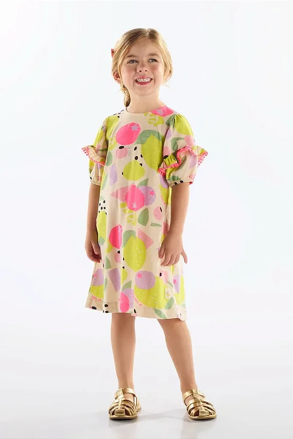 VESTIDO UP BABY KIDS - FRUTINHAS   - MENINA