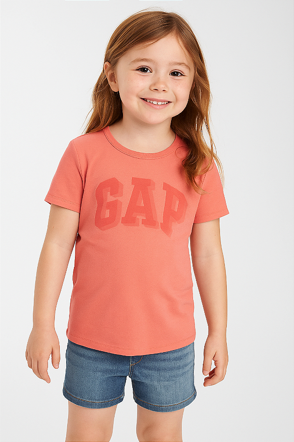 CAMISETA MANGA CURTA GAP KIDS - ROSA - MENINA