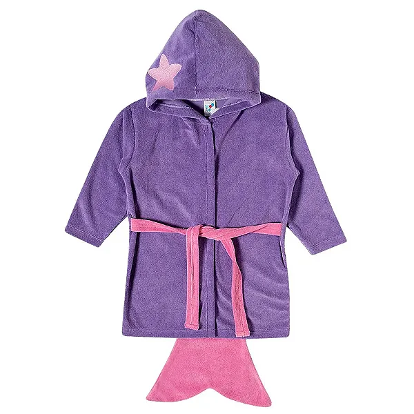 ROUPÃO DE BANHO TIP TOP KIDS - SEREIA - MENINA