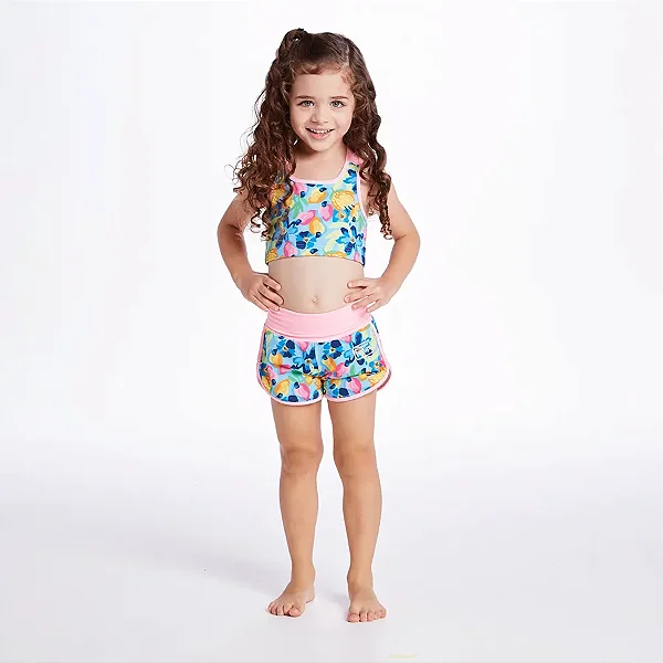 CONJUNTO FITNESS TIP TOP TODDLER - CAJU - PROTEÇÃO 50+ MENINA