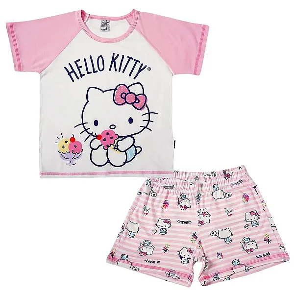PIJAMA 2 PEÇAS TIP TOP KIDS - HELLO KITTY - MENINA