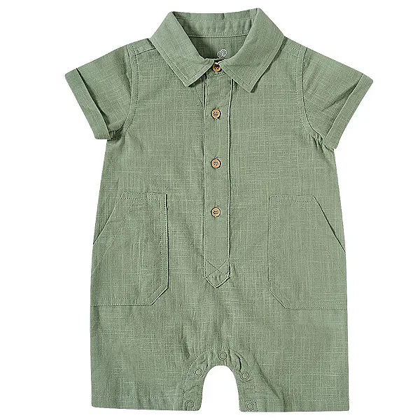 MACACÃO ROMPER TIP TOP BEBÊ  - VERDE - MENINO