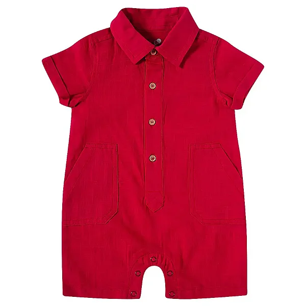 MACACÃO ROMPER TIP TOP - VERMELHO - MENINO