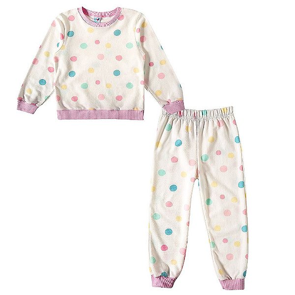 PIJAMA MOLETINHO 2 PEÇAS TIP TOP KIDS - POÁ - MENINA