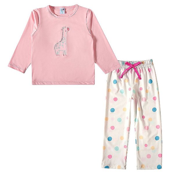 PIJAMA TÉRMICO 2 PEÇAS TIP TOP TODDLER - GIRAFA - MENINA