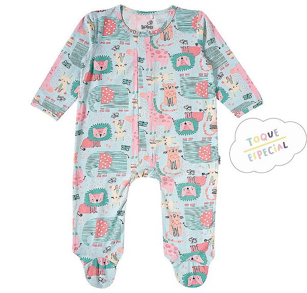 MACACÃO TIP TOP BEBÊ - ZOO - MENINA