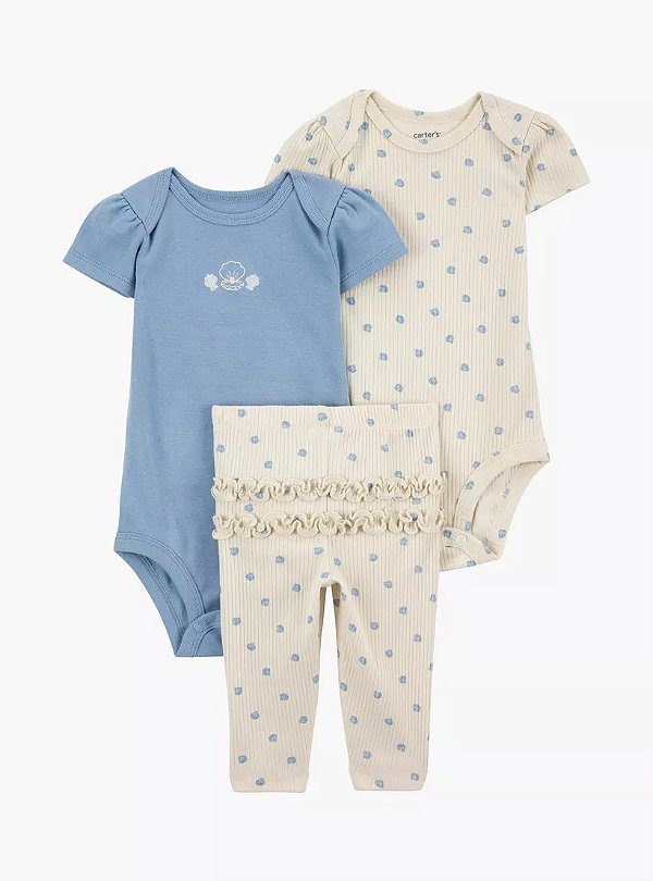CONJUNTO 3 PEÇAS CARTER'S - CONCHINHAS - MENINA