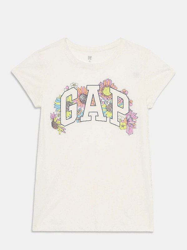 CAMISETA MANGA CURTA GAP KIDS - FLORAL - MENINA