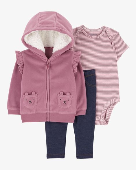 CONJUNTO 3 PEÇAS CARTER'S - URSINHO - MENINA