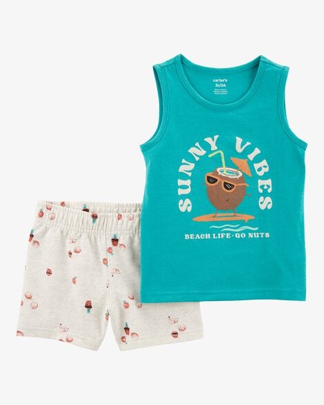 CONJUNTO VERÃO 2 PEÇAS CARTER'S - COQUINHO - MENINO