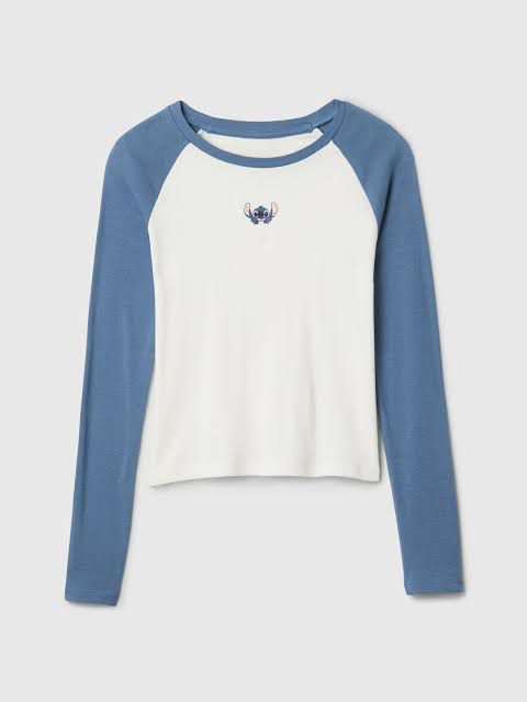 CAMISETA MANGA LONGA GAP KIDS - STITCH - MENINA