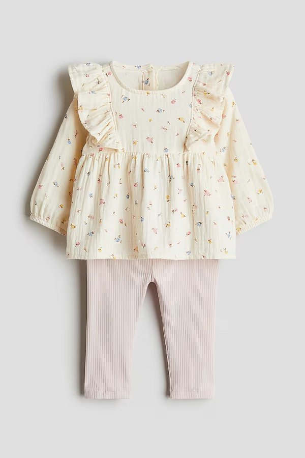 CONJUNTO 2 PEÇAS H&M - FLORALZINHO - MENINA