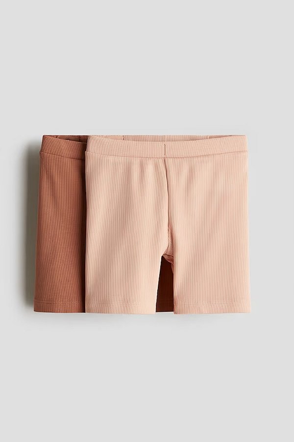 KIT 2 BERMUDAS H&M KIDS - BASIC NUDE - MENINA