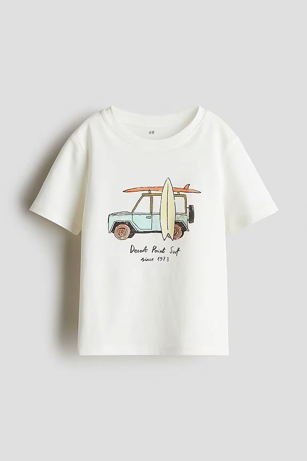 CAMISETA MANGA CURTA H&M KIDS - SURF BEACH - MENINO