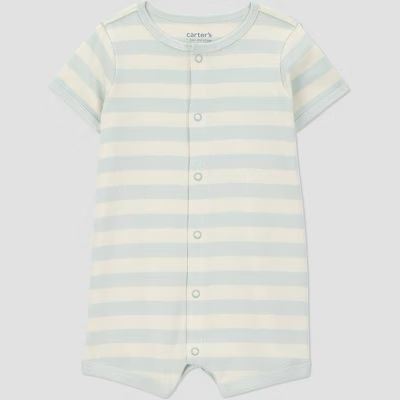 MACACÃO ROMPER JUST ONE YOU by CARTER'S - AZUL E OFF WHITE - MENINO