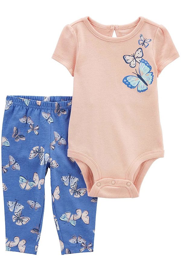 CONJUNTO 2 PEÇAS CARTER'S - BORBOLETAS - MENINA